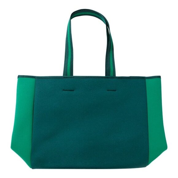 Summersalt Neoprene Beach Tote Blue & Green Striped Straps Lightweight NWT - Picture 2 of 10